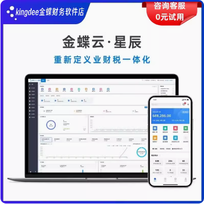 金蝶云星辰标准版 财务进销存 税务生产零售一体化 记账做账软件